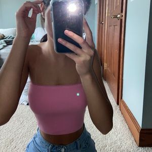 pink tube top